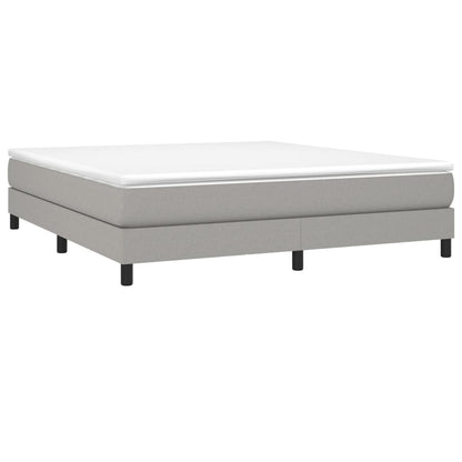 Boxspringbett Hellgrau 160x200 cm Stoff