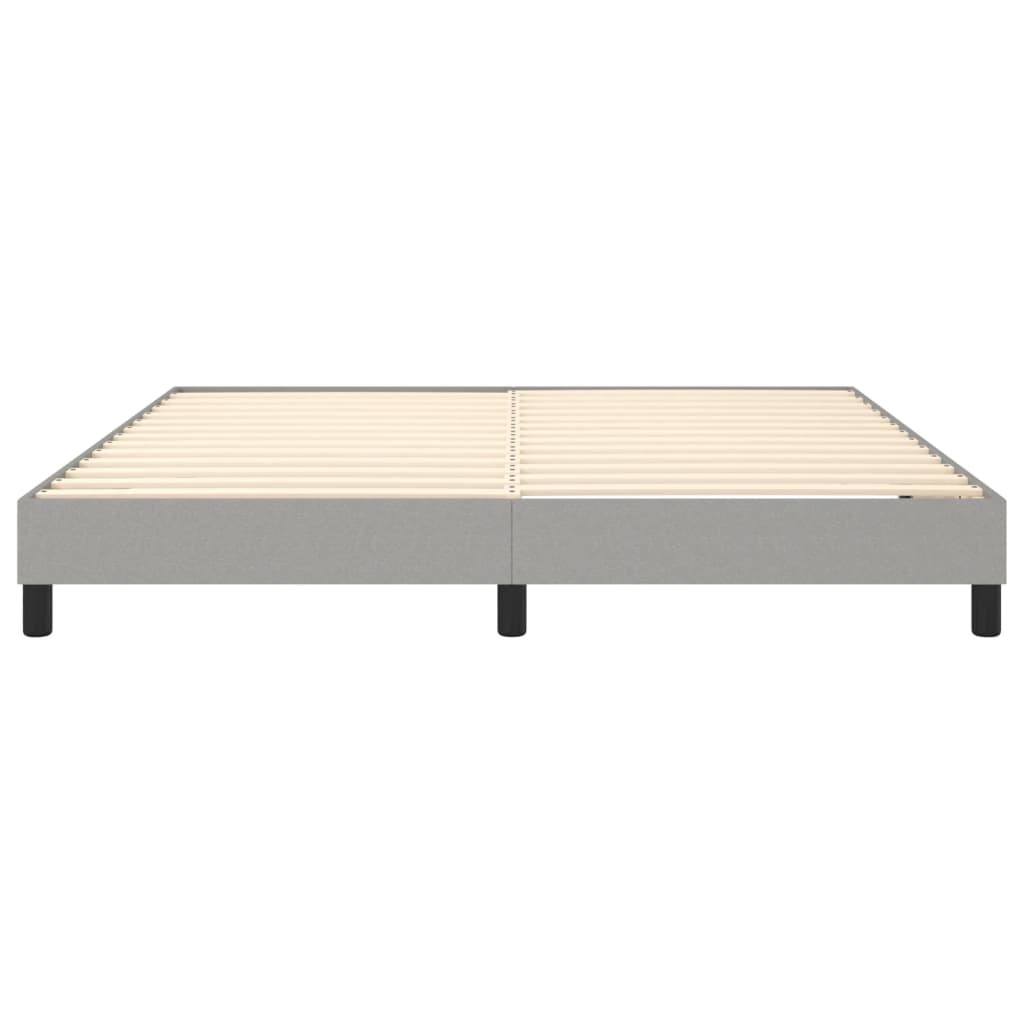 Boxspringbett Hellgrau 160x200 cm Stoff