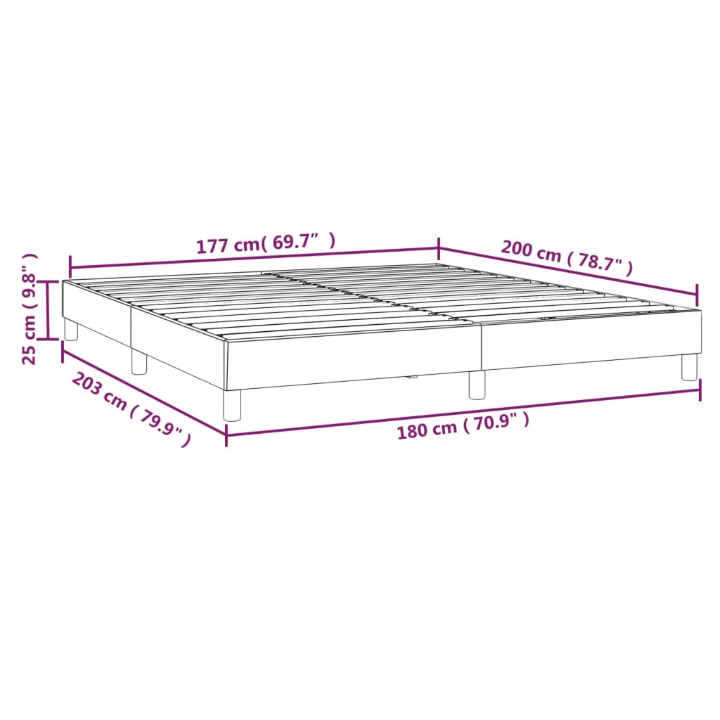 Boxspringbett Hellgrau 180x200 cm Stoff