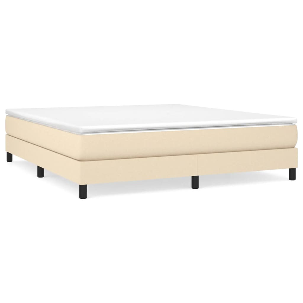 Boxspringbett Creme 180x200 cm Stoff