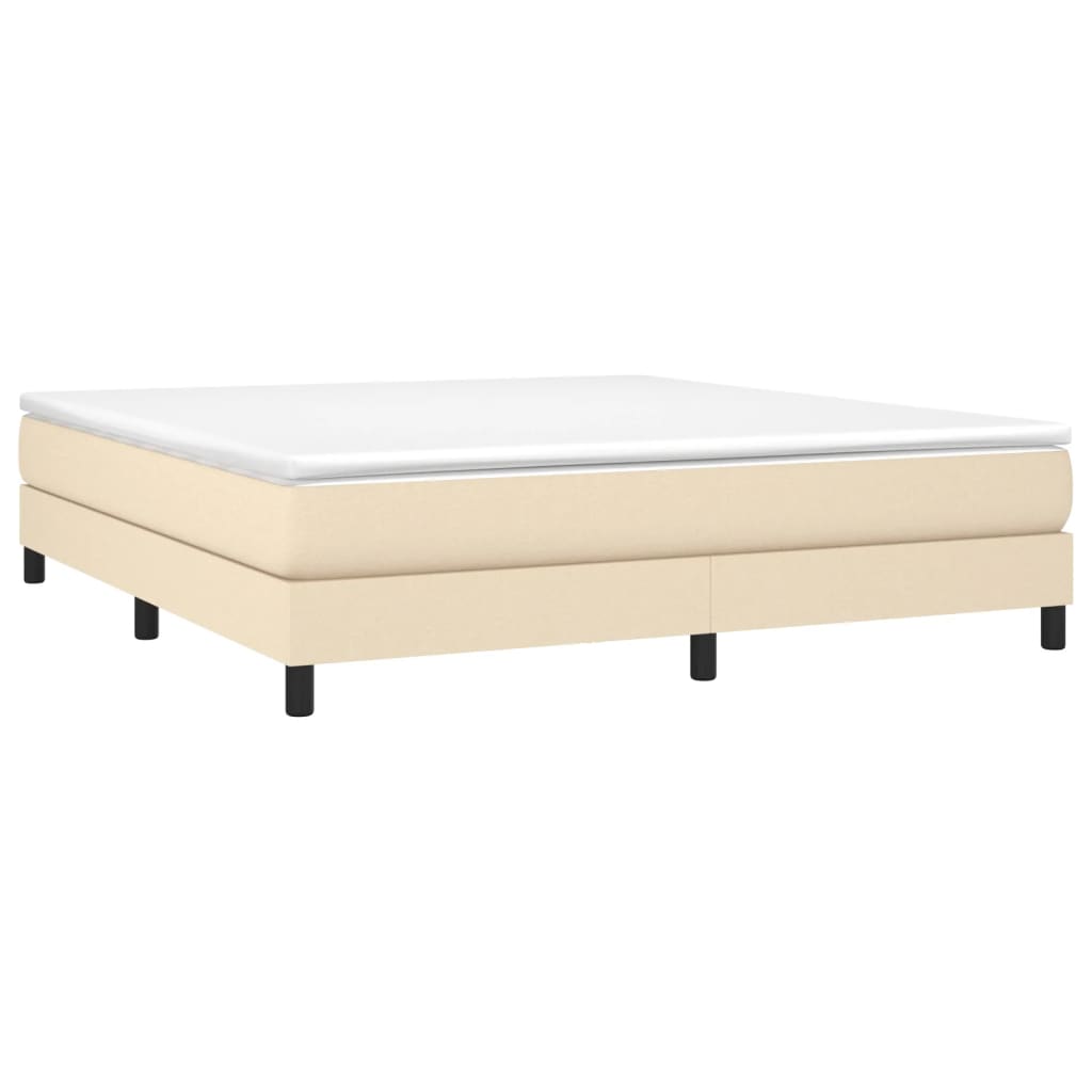 Boxspringbett Creme 180x200 cm Stoff