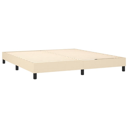 Boxspringbett Creme 180x200 cm Stoff