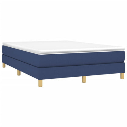 Boxspringbett Blau 140x200 cm Stoff