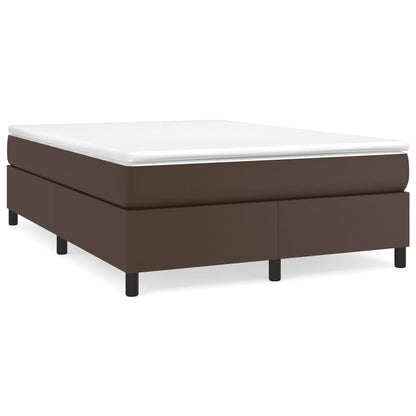 Boxspringbett Braun 140x200 cm Kunstleder