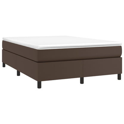 Boxspringbett Braun 140x200 cm Kunstleder