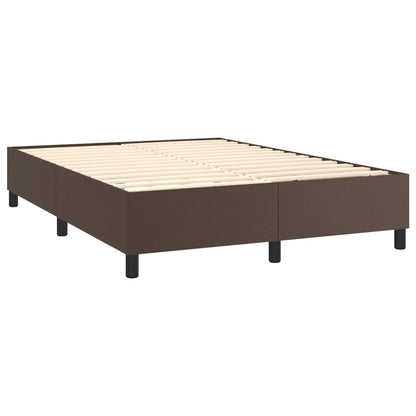 Boxspringbett Braun 140x200 cm Kunstleder