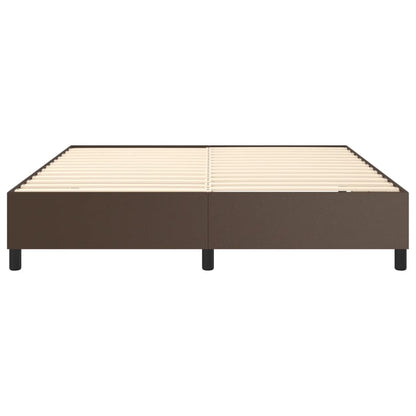 Boxspringbett Braun 160x200 cm Kunstleder