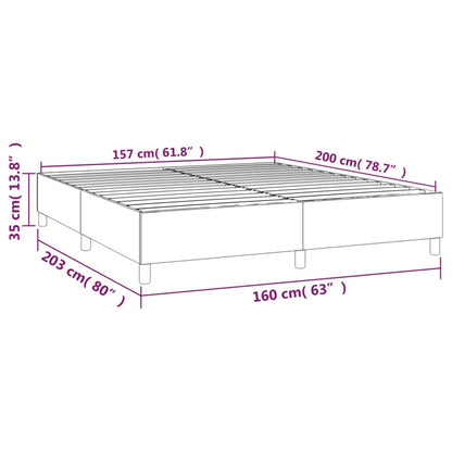 Boxspringbett Braun 160x200 cm Kunstleder