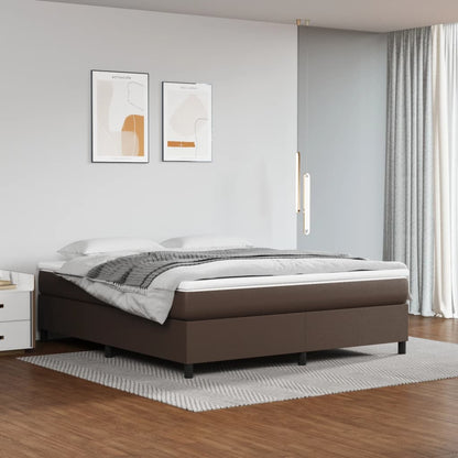 Boxspringbett Braun 160x200 cm Kunstleder