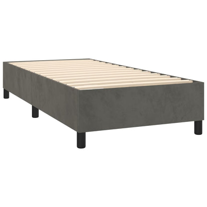 Boxspringbett Dunkelgrau 90x190 cm Samt