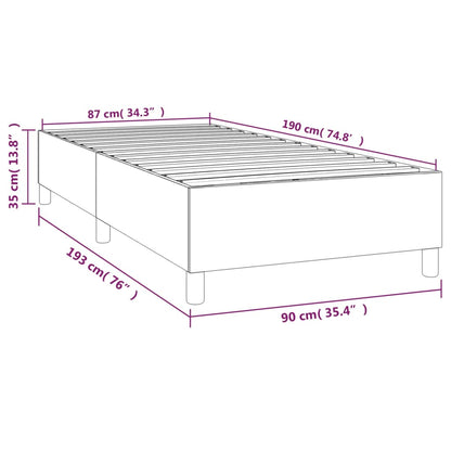 Boxspringbett Dunkelgrau 90x190 cm Samt