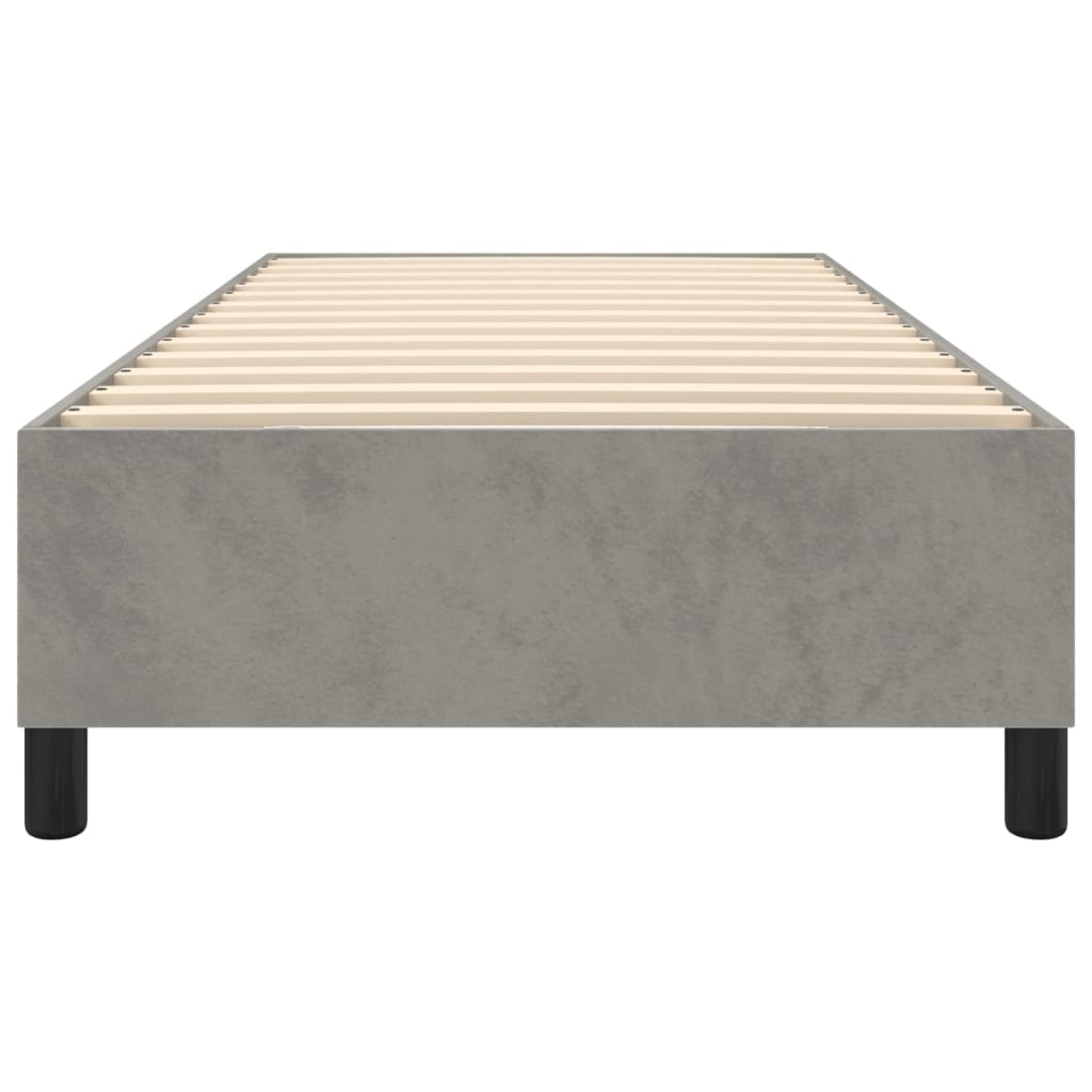 Boxspringbett Hellgrau 90x200 cm Samt