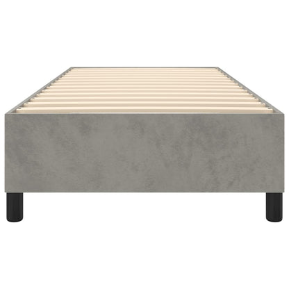 Boxspringbett Hellgrau 90x200 cm Samt