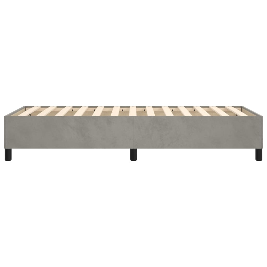 Boxspringbett Hellgrau 90x200 cm Samt