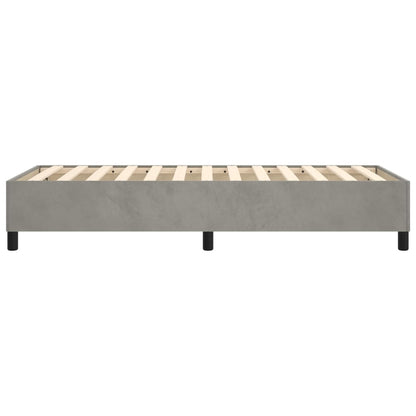 Boxspringbett Hellgrau 90x200 cm Samt