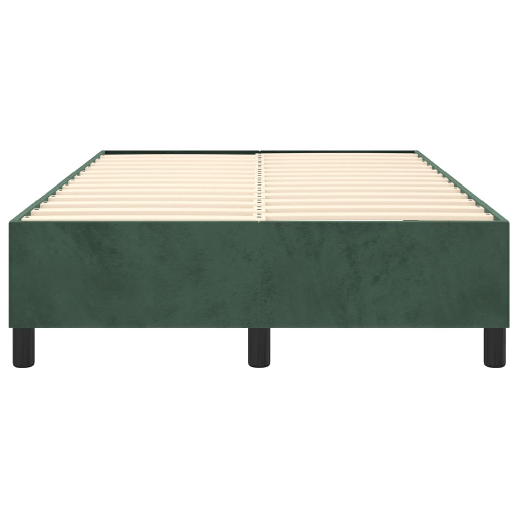 Boxspringbett Dunkelgrün 120x200 cm Samt