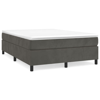 Boxspringbett Dunkelgrau 140x200 cm Samt