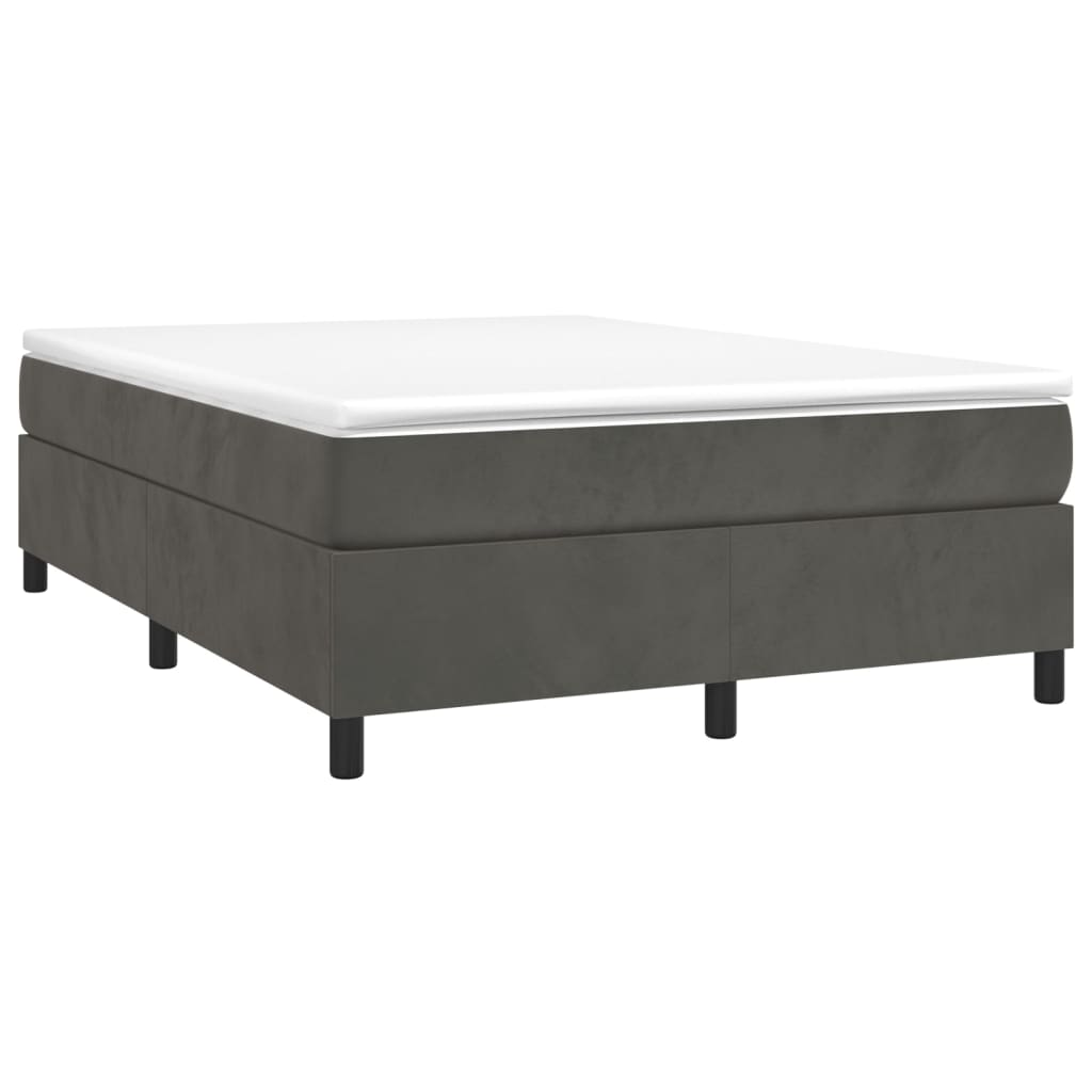 Boxspringbett Dunkelgrau 140x200 cm Samt