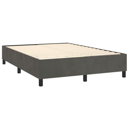 Boxspringbett Dunkelgrau 140x200 cm Samt