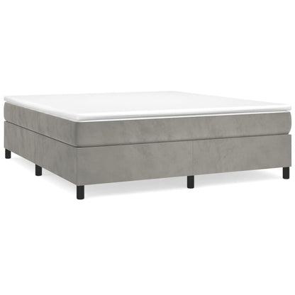 Boxspringbett Hellgrau 160x200 cm Samt