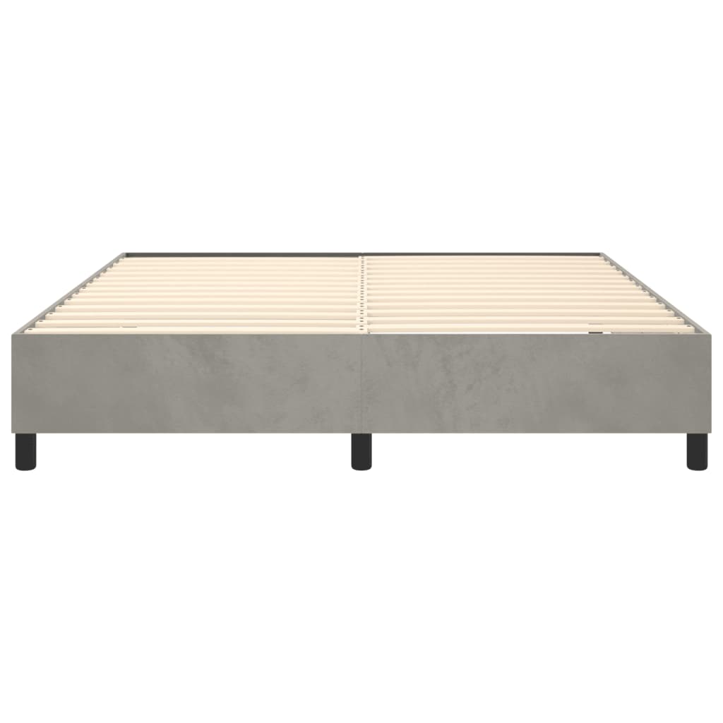 Boxspringbett Hellgrau 160x200 cm Samt