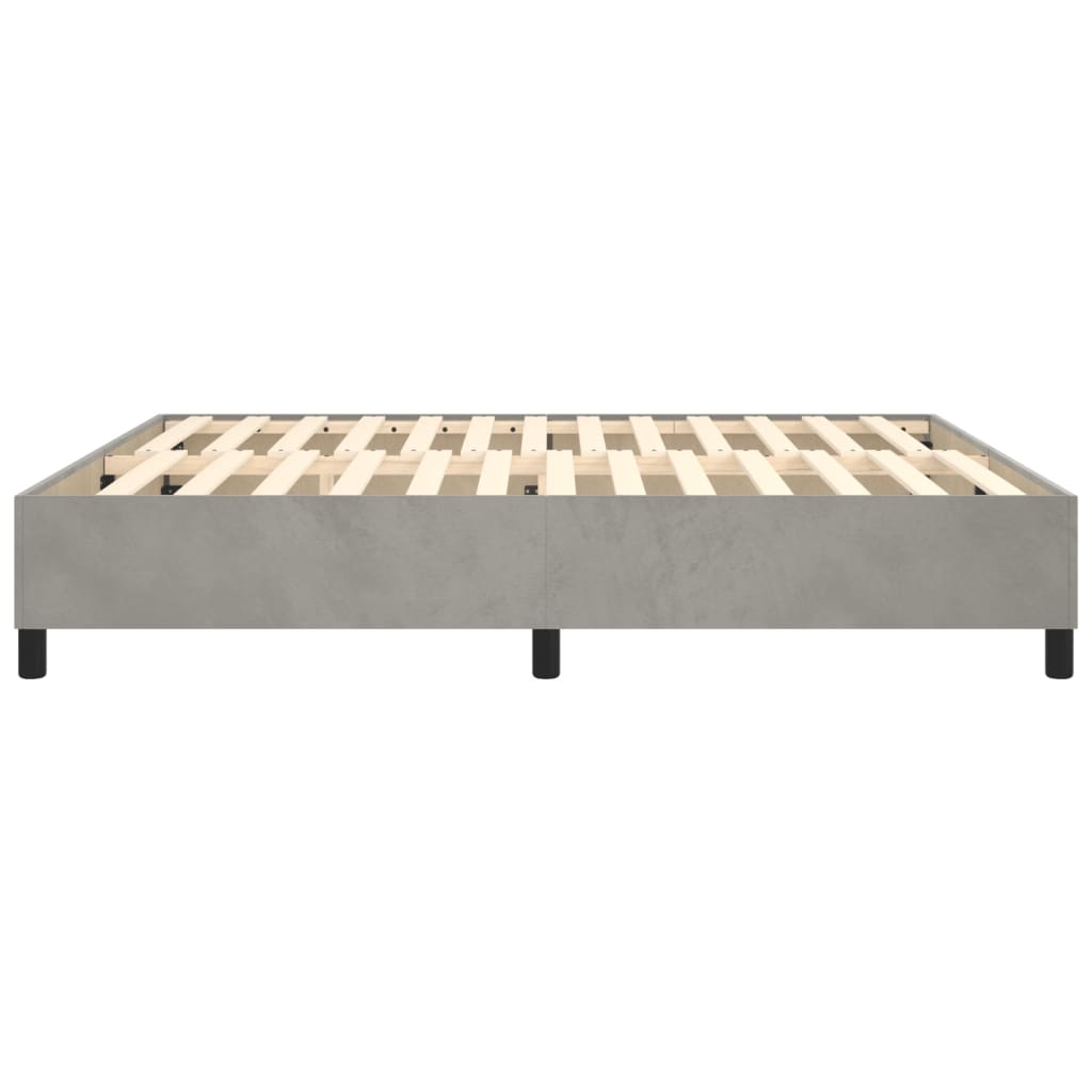 Boxspringbett Hellgrau 160x200 cm Samt