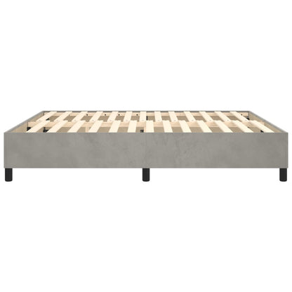 Boxspringbett Hellgrau 160x200 cm Samt