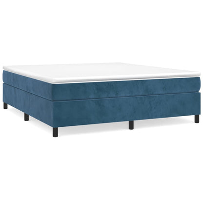 Boxspringbett Dunkelblau 180x200 cm Samt