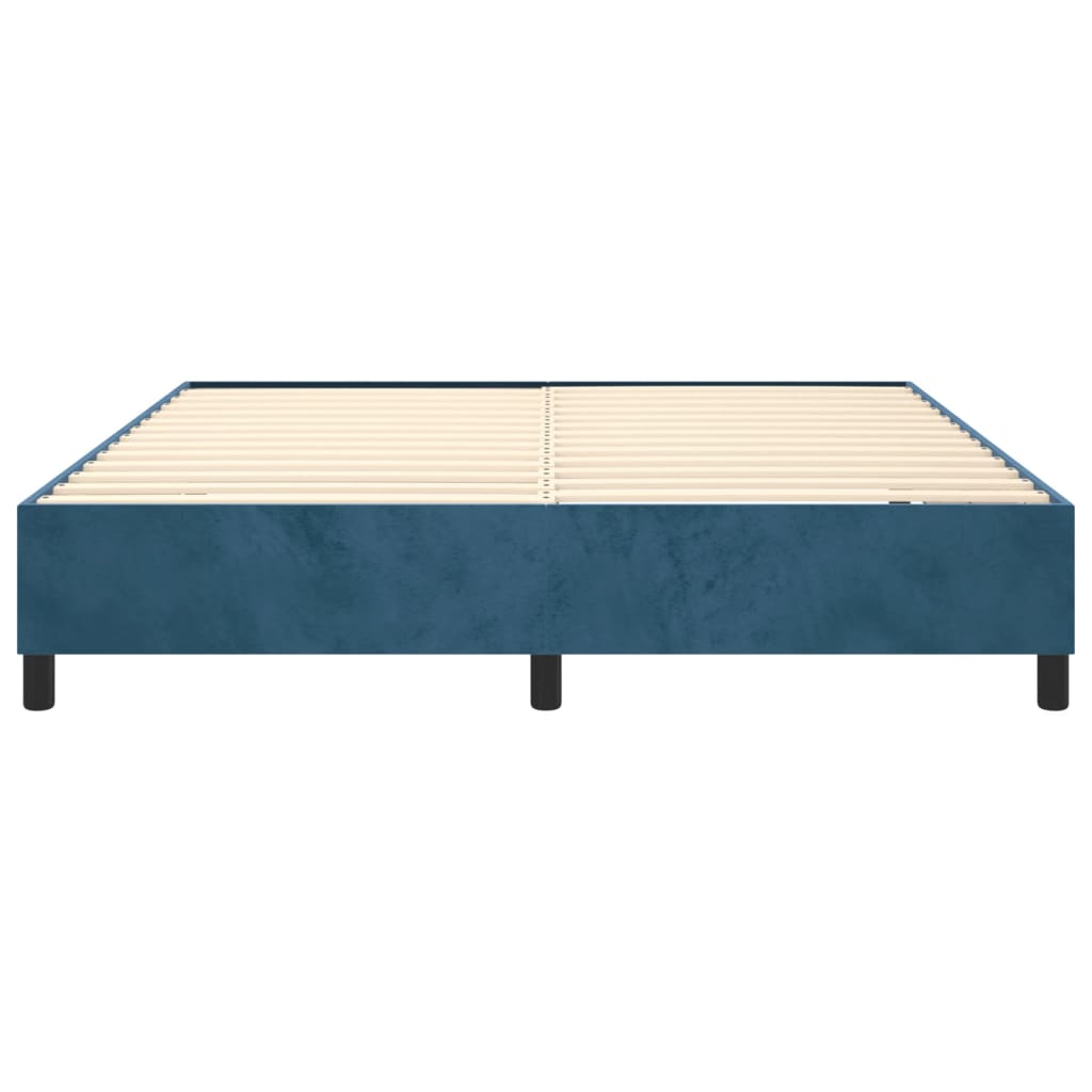 Boxspringbett Dunkelblau 180x200 cm Samt