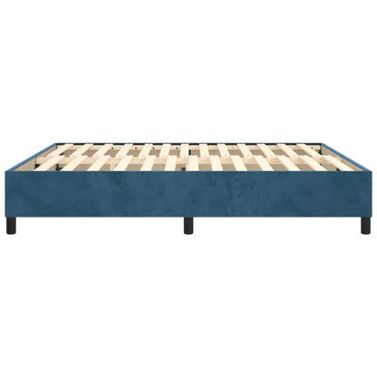 Boxspringbett Dunkelblau 180x200 cm Samt