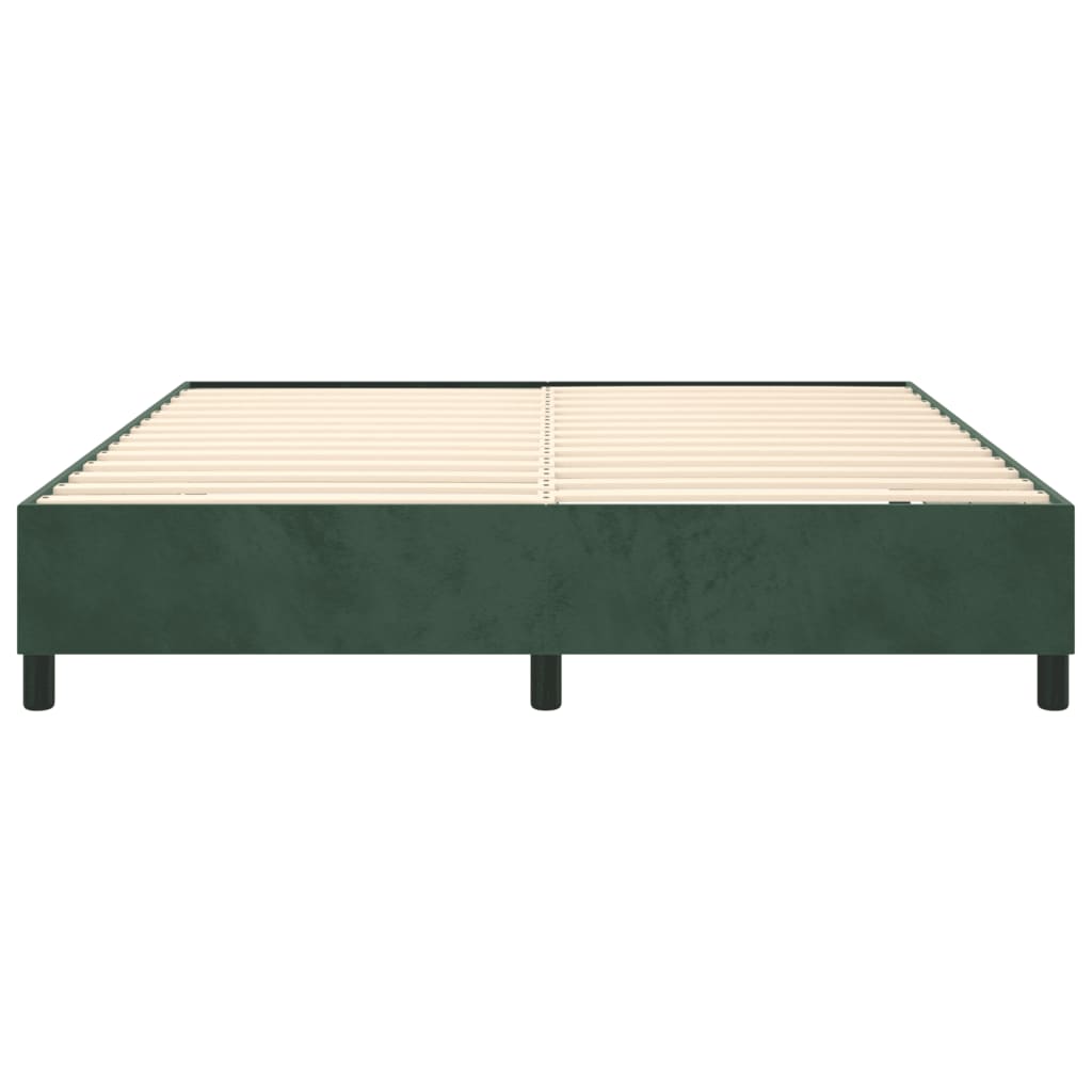 Boxspringbett Dunkelgrün 200x200 cm Samt