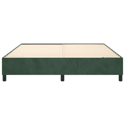 Boxspringbett Dunkelgrün 200x200 cm Samt