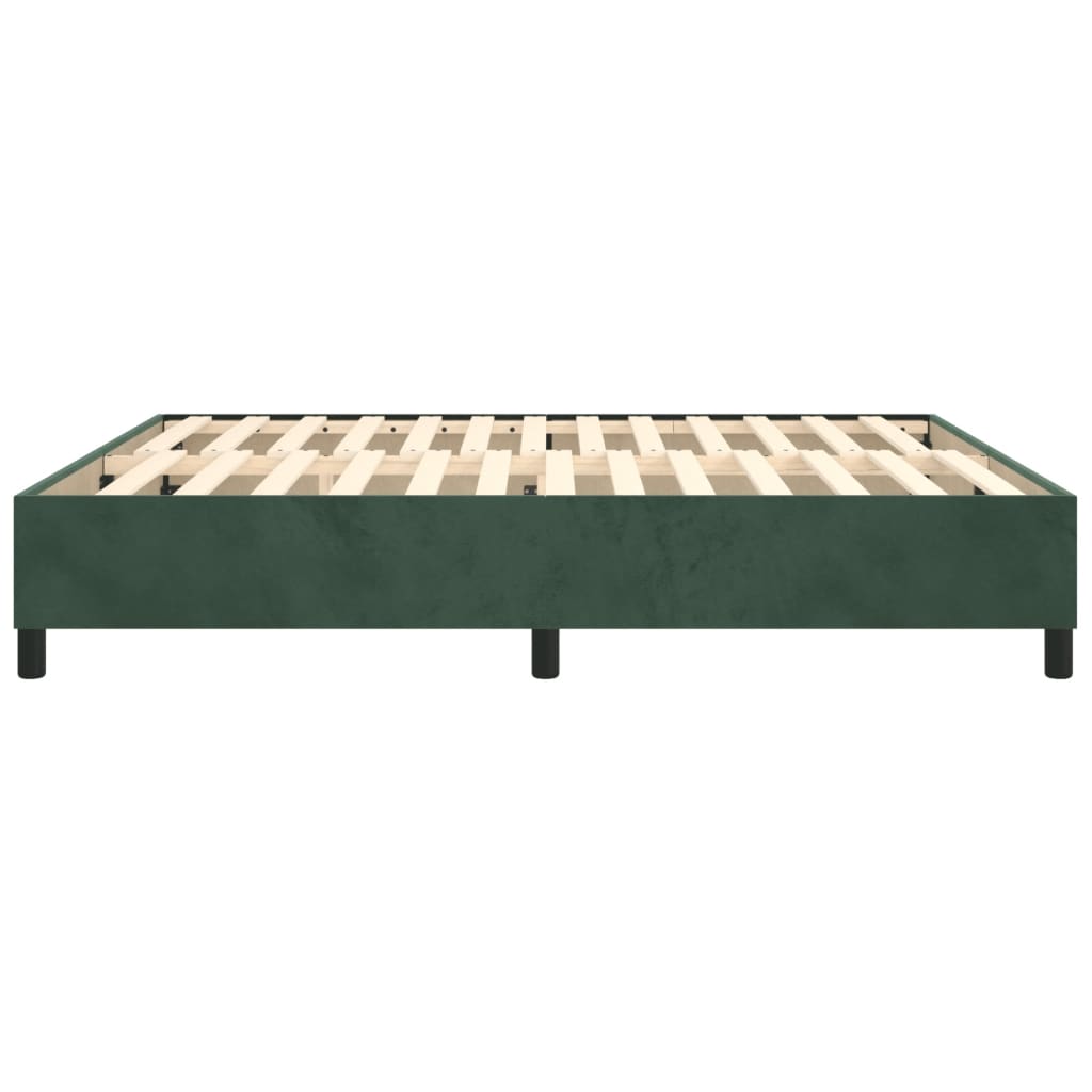 Boxspringbett Dunkelgrün 200x200 cm Samt