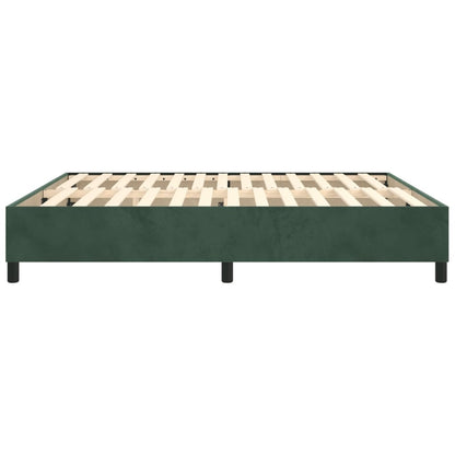 Boxspringbett Dunkelgrün 200x200 cm Samt