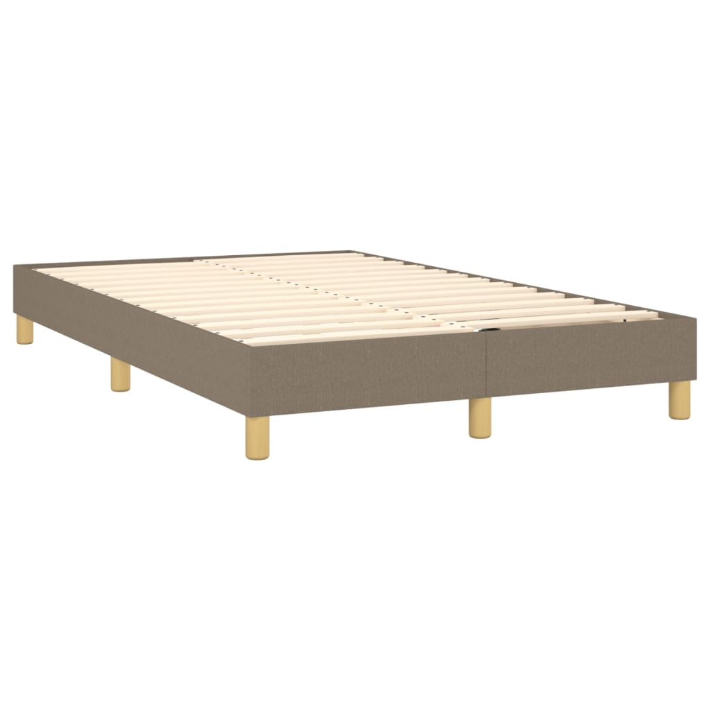 Boxspringbett mit Matratze & LED Taupe 120x200 cm Stoff