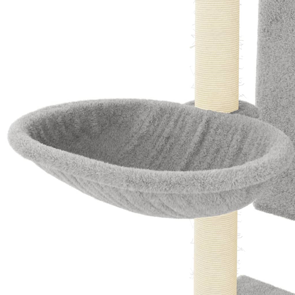 Arbre à chat avec griffoir en sisal gris clair 130,5 cm