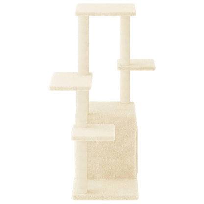 Rascador con postes rascadores de sisal crema 97,5 cm