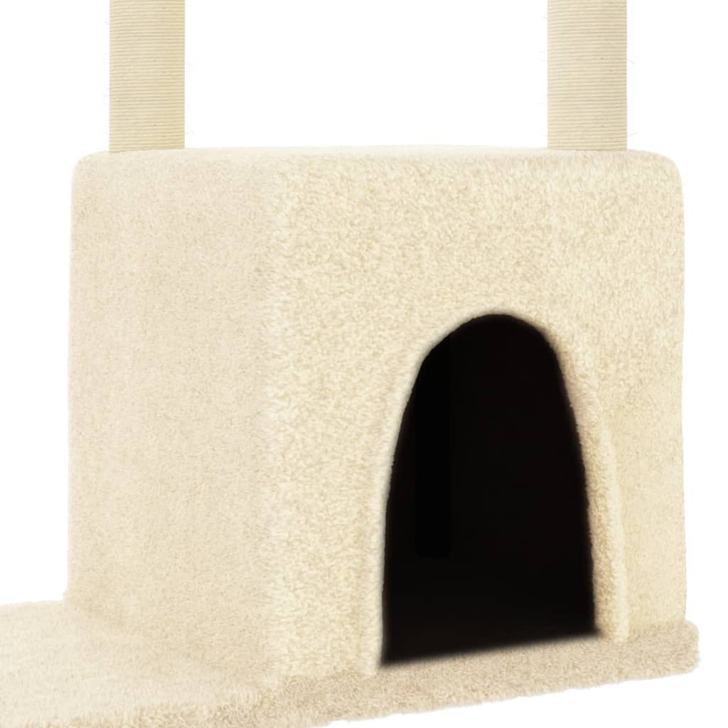 Rascador con postes rascadores de sisal crema 97,5 cm