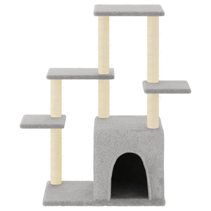 Arbre à chat avec griffoir en sisal gris clair 97,5 cm