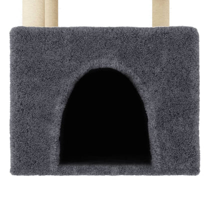 Arbre à chat avec griffoir en sisal gris foncé 109,5 cm