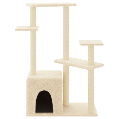 Arbre à chat avec griffoir en sisal crème 107,5 cm