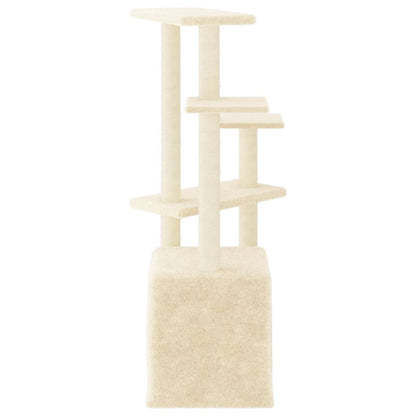 Arbre à chat avec griffoir en sisal crème 107,5 cm