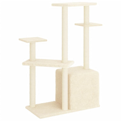 Arbre à chat avec griffoir en sisal crème 107,5 cm