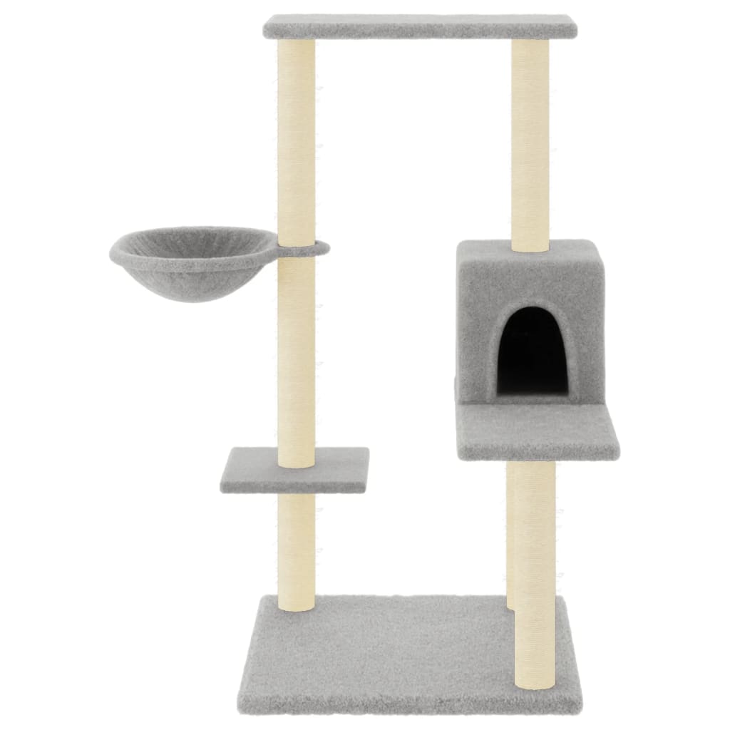 Arbre à chat avec griffoir en sisal gris clair 95 cm