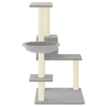 Arbre à chat avec griffoir en sisal gris clair 95 cm