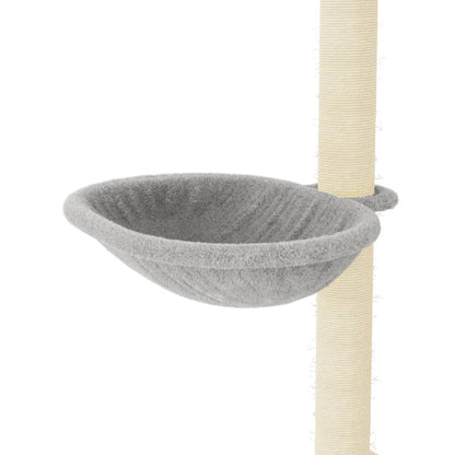 Arbre à chat avec griffoir en sisal gris clair 95 cm