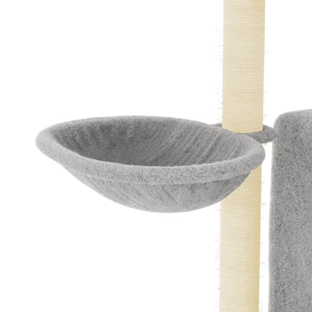 Arbre à chat avec griffoir en sisal gris clair 96,5 cm