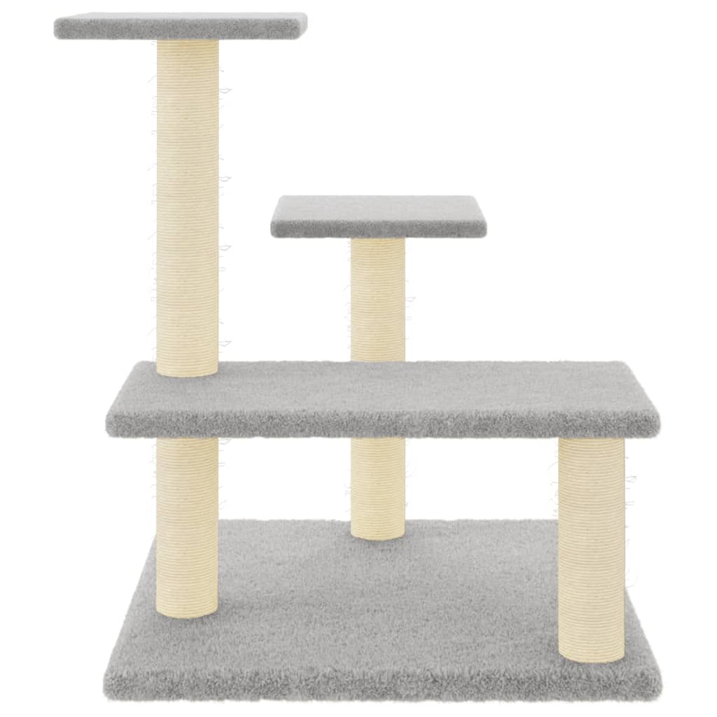 Arbre à chat avec griffoir en sisal gris clair 61 cm