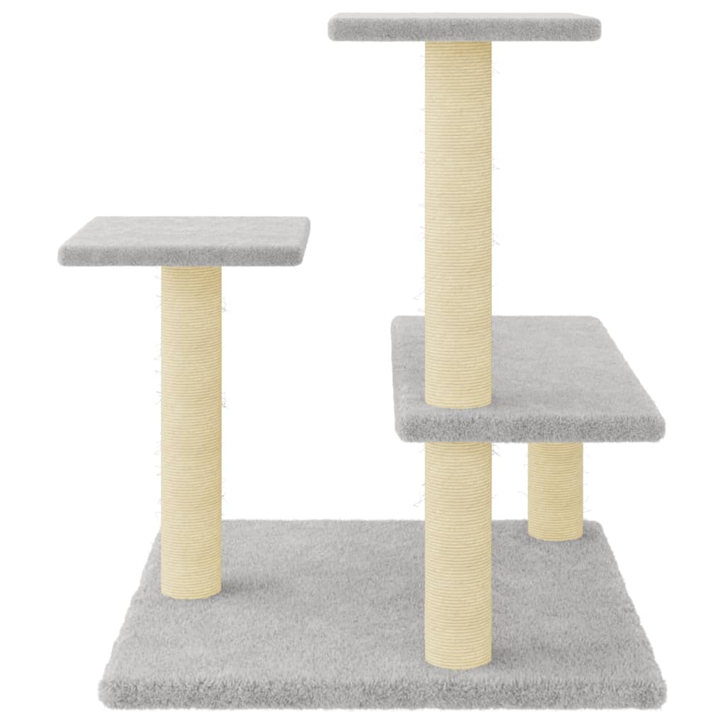 Arbre à chat avec griffoir en sisal gris clair 61 cm