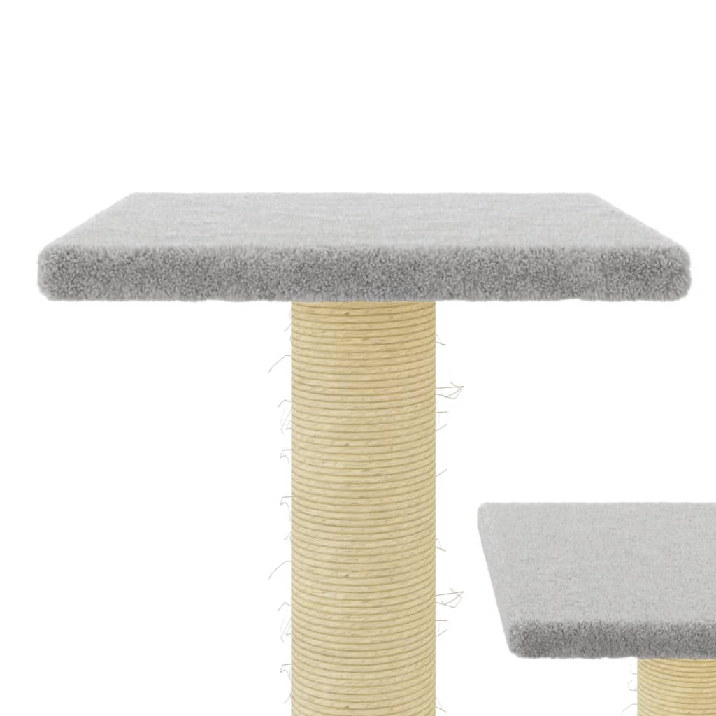 Arbre à chat avec griffoir en sisal gris clair 61 cm